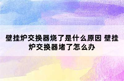 壁挂炉交换器烧了是什么原因 壁挂炉交换器堵了怎么办